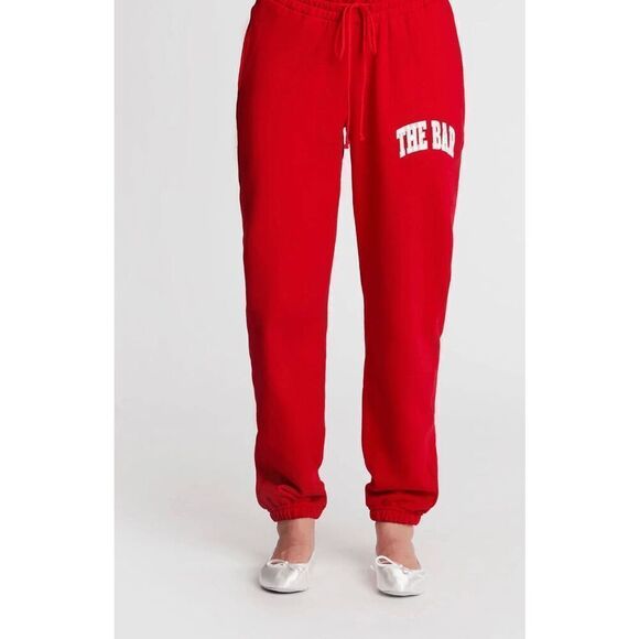 The Bar Varsity Ruby and White Sweatpants - Picture 6 of 10